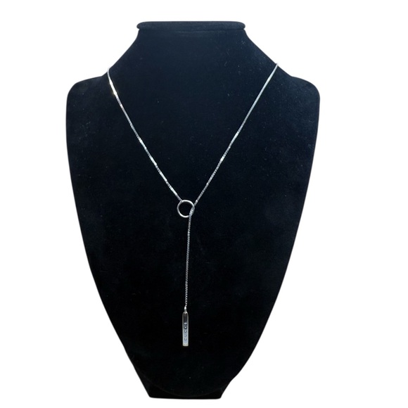 Gucci 18K Link to love white gold lariat necklace